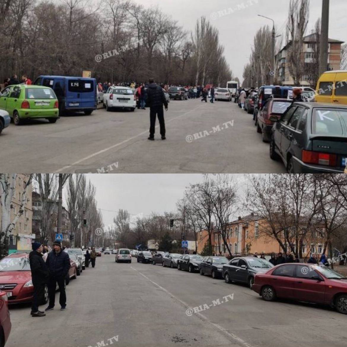 Через несколько месяцев оккупанты запретили бесплатные гуманитарную эвакуацию колонной от пожарной части по ул. Ивана Алексеева.